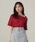 アシンメトリー5分袖シャツブラウス24AW