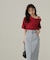 アシンメトリー5分袖シャツブラウス24AW