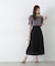 シアーチュールフリンジフレアスカート