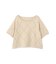 ＜ハンドウォッシャブル＞ダイヤ柄半袖ニット 25AW