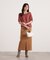＜ハンドウォッシャブル＞ダイヤ柄半袖ニット 25AW