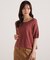 ＜ハンドウォッシャブル＞ダイヤ柄半袖ニット 25AW
