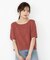 ＜ハンドウォッシャブル＞ダイヤ柄半袖ニット 25AW