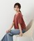 ＜ハンドウォッシャブル＞ダイヤ柄半袖ニット 25AW