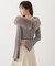 フェイクファー付きオフショルニット 25AW
