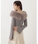 フェイクファー付きオフショルニット 25AW