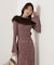 フェイクファー付きオフショルニット 25AW