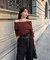 ＜谷川菜奈さん着用＞オフショルリブニット 25AW