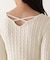 チャーム付きミニケーブルニット  25AW
