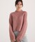 ウールブレンドスタンドカラー畔ニット 25AW
