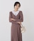 レース襟付きニットワンピース