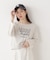＜ウォッシャブル＞〈a／mie〉ラグランロゴトップス　26SS