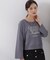 ＜ウォッシャブル＞〈a／mie〉ラグランロゴトップス　26SS