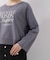 ＜ウォッシャブル＞〈a／mie〉ラグランロゴトップス　26SS