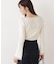 シアー切り替えボートネックニット　26SS