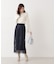 シアー切り替えボートネックニット　26SS