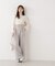 シアー切り替えボートネックニット　26SS
