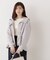 シアー切り替えボートネックニット　26SS