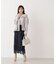 シアー切り替えボートネックニット　26SS