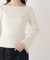 シアー切り替えボートネックニット　26SS