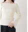 シアー切り替えボートネックニット　26SS