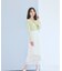 シアー切り替えボートネックニット　26SS