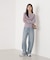 シアー切り替えボートネックニット　26SS