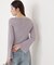 シアー切り替えボートネックニット　26SS