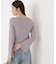 シアー切り替えボートネックニット　26SS