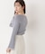 シアー切り替えボートネックニット　26SS