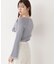 シアー切り替えボートネックニット　26SS