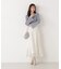 シアー切り替えボートネックニット　26SS