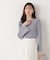 シアー切り替えボートネックニット　26SS