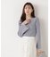 シアー切り替えボートネックニット　26SS