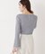 シアー切り替えボートネックニット　26SS
