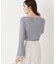 シアー切り替えボートネックニット　26SS