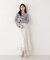 シアー切り替えボートネックニット　26SS