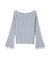 シアー切り替えボートネックニット　26SS