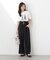 ＜明日香さんコラボ＞ベルト付き美脚ワイドパンツ 26SS