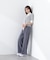 ＜ウォッシャブル＞ベルト付きタックワイドパンツ　26SS
