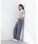＜ウォッシャブル＞ベルト付きタックワイドパンツ　26SS