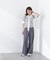 ＜ウォッシャブル＞ベルト付きタックワイドパンツ　26SS