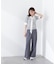 ＜ウォッシャブル＞ベルト付きタックワイドパンツ　26SS