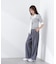 ＜ウォッシャブル＞ベルト付きタックワイドパンツ　26SS