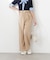 ＜ウォッシャブル＞ベルト付きタックワイドパンツ　26SS
