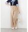 ＜ウォッシャブル＞ベルト付きタックワイドパンツ　26SS
