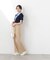＜ウォッシャブル＞ベルト付きタックワイドパンツ　26SS