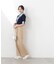 ＜ウォッシャブル＞ベルト付きタックワイドパンツ　26SS