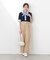 ＜ウォッシャブル＞ベルト付きタックワイドパンツ　26SS