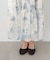 ニットドッキング花柄シャーリングワンピース　26SS